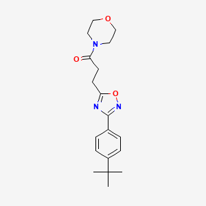 3-(3-(4-(tert-butyl)phenyl)-1,2,4-oxadiazol-5-yl)-1-morpholinopropan-1-one