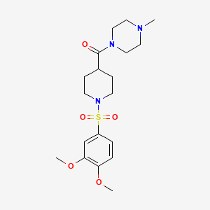 molecular formula C19H29N3O5S B7717985 N-(3,4-dichlorophenyl)-1-(3,4-dimethoxybenzenesulfonyl)piperidine-4-carboxamide 