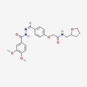 molecular formula C23H27N3O6 B7718026 3,4-dimethoxy-N'-[(E)-[4-(propan-2-yl)phenyl]methylidene]benzohydrazide 
