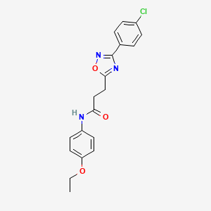 molecular formula C19H18ClN3O3 B7718027 3-(3-(4-chlorophenyl)-1,2,4-oxadiazol-5-yl)-N-(4-ethoxyphenyl)propanamide 