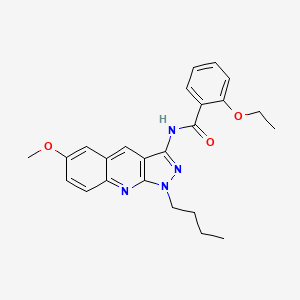 molecular formula C24H26N4O3 B7718034 N-(1-butyl-6-methoxy-1H-pyrazolo[3,4-b]quinolin-3-yl)-2-ethoxybenzamide 