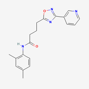 molecular formula C19H20N4O2 B7718040 N-(2,4-dimethylphenyl)-4-(3-(pyridin-3-yl)-1,2,4-oxadiazol-5-yl)butanamide 