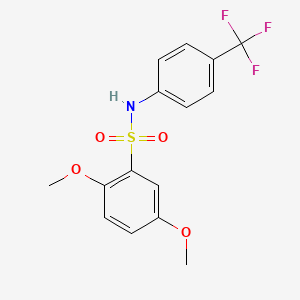 molecular formula C15H14F3NO4S B7718053 2,5-dimethoxy-N-(4-(trifluoromethyl)phenyl)benzenesulfonamide 