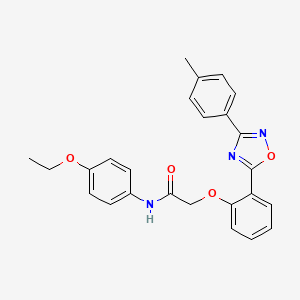 molecular formula C25H23N3O4 B7718082 N-(4-ethoxyphenyl)-2-(2-(3-(p-tolyl)-1,2,4-oxadiazol-5-yl)phenoxy)acetamide 