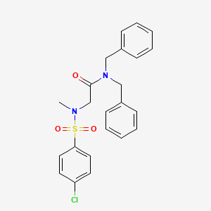 molecular formula C23H23ClN2O3S B7718095 N-[(2-chlorophenyl)methyl]-2-(N-methyl4-chlorobenzenesulfonamido)acetamide 
