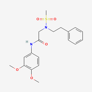 N-[(2-methoxyphenyl)methyl]-2-[N-(2-phenylethyl)methanesulfonamido]acetamide