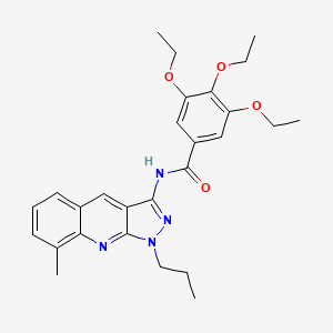 3,4,5-triethoxy-N-(8-methyl-1-propyl-1H-pyrazolo[3,4-b]quinolin-3-yl)benzamide