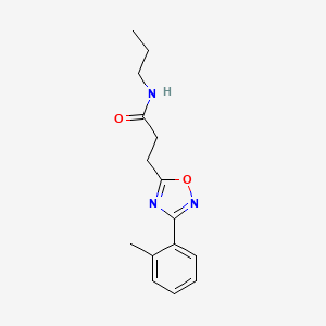 molecular formula C15H19N3O2 B7718176 N-propyl-3-(3-(o-tolyl)-1,2,4-oxadiazol-5-yl)propanamide 