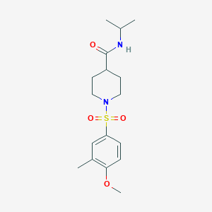 molecular formula C17H26N2O4S B7718177 N-(2H-1,3-benzodioxol-5-yl)-1-(4-methoxy-3-methylbenzenesulfonyl)piperidine-4-carboxamide 