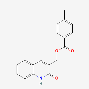 molecular formula C18H15NO3 B7718178 (2-hydroxyquinolin-3-yl)methyl 4-methylbenzoate 