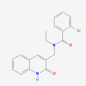 molecular formula C19H17BrN2O2 B7718198 2-bromo-N-ethyl-N-((2-hydroxyquinolin-3-yl)methyl)benzamide 