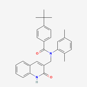 molecular formula C29H30N2O2 B7718206 4-(tert-butyl)-N-(2,5-dimethylphenyl)-N-((2-hydroxyquinolin-3-yl)methyl)benzamide 