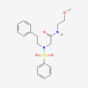 molecular formula C19H24N2O4S B7718253 N-[2-(3,4-dimethoxyphenyl)ethyl]-2-[N-(2-phenylethyl)benzenesulfonamido]acetamide 