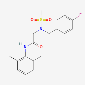 molecular formula C18H21FN2O3S B7718289 2-(N-cyclohexylmethanesulfonamido)-N-cyclooctylacetamide 