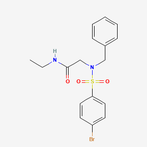molecular formula C17H19BrN2O3S B7718298 2-(N-benzyl-4-bromophenylsulfonamido)-N-ethylacetamide 