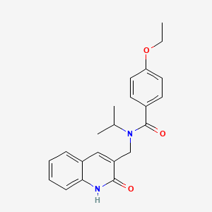 molecular formula C22H24N2O3 B7718310 4-ethoxy-N-((2-hydroxyquinolin-3-yl)methyl)-N-isopropylbenzamide 