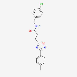 N-[(4-chlorophenyl)methyl]-3-[3-(4-methylphenyl)-1,2,4-oxadiazol-5-yl]propanamide