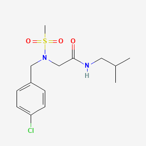 molecular formula C14H21ClN2O3S B7718407 2-(N-(4-chlorobenzyl)methylsulfonamido)-N-isobutylacetamide 