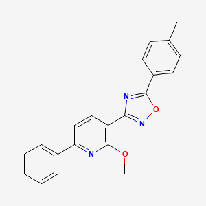 molecular formula C21H17N3O2 B7718418 2-Methoxy-3-[5-(4-methylphenyl)-1,2,4-oxadiazol-3-yl]-6-phenylpyridine 