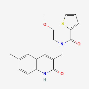 N-((2-hydroxy-6-methylquinolin-3-yl)methyl)-N-(2-methoxyethyl)thiophene-2-carboxamide