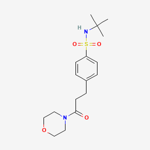 molecular formula C17H26N2O4S B7718453 N-(tert-butyl)-4-(3-morpholino-3-oxopropyl)benzenesulfonamide 