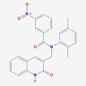 molecular formula C25H21N3O4 B7718483 N-(2,5-dimethylphenyl)-N-((2-hydroxyquinolin-3-yl)methyl)-3-nitrobenzamide 