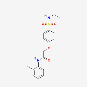 molecular formula C18H22N2O4S B7718498 2-(4-(N-isopropylsulfamoyl)phenoxy)-N-(o-tolyl)acetamide 