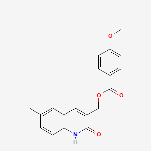 molecular formula C20H19NO4 B7718508 (2-hydroxy-6-methylquinolin-3-yl)methyl 4-ethoxybenzoate 