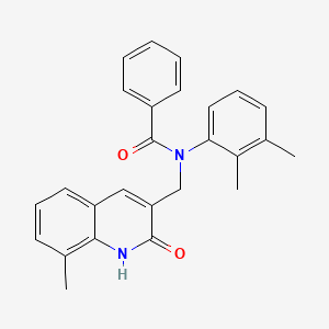 N-(2,3-dimethylphenyl)-N-((2-hydroxy-8-methylquinolin-3-yl)methyl)benzamide