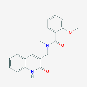 molecular formula C19H18N2O3 B7718579 N-((2-hydroxyquinolin-3-yl)methyl)-2-methoxy-N-methylbenzamide 