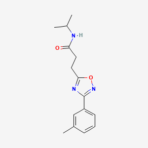 molecular formula C15H19N3O2 B7718605 N-isopropyl-3-(3-(m-tolyl)-1,2,4-oxadiazol-5-yl)propanamide 