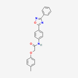 molecular formula C23H19N3O3 B7718606 N-(4-(3-phenyl-1,2,4-oxadiazol-5-yl)phenyl)-2-(p-tolyloxy)acetamide 