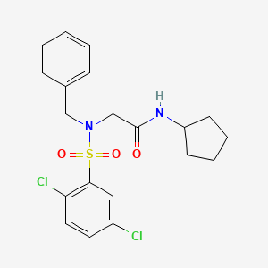 2-(N-benzyl2,5-dichlorobenzenesulfonamido)-N-(2,6-dimethylphenyl)acetamide