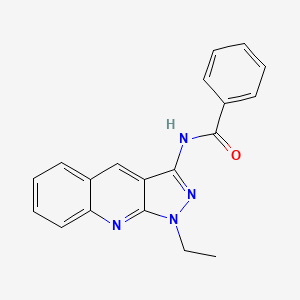 molecular formula C19H16N4O B7718707 N-(1-ethyl-1H-pyrazolo[3,4-b]quinolin-3-yl)benzamide 