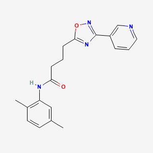molecular formula C19H20N4O2 B7718715 N-(2,5-dimethylphenyl)-4-(3-(pyridin-3-yl)-1,2,4-oxadiazol-5-yl)butanamide 