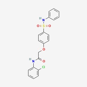 molecular formula C20H17ClN2O4S B7718725 N-(2-chlorophenyl)-2-(4-(N-phenylsulfamoyl)phenoxy)acetamide 