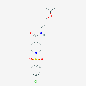 molecular formula C18H27ClN2O4S B7718775 1-(4-chlorobenzenesulfonyl)-N-(2-ethyl-6-methylphenyl)piperidine-4-carboxamide 