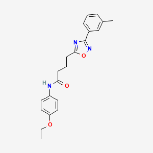 molecular formula C21H23N3O3 B7718791 N-(4-ethoxyphenyl)-4-(3-(m-tolyl)-1,2,4-oxadiazol-5-yl)butanamide 