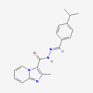(E)-N'-(4-isopropylbenzylidene)-2-methylimidazo[1,2-a]pyridine-3-carbohydrazide