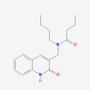 N-butyl-N-((2-hydroxyquinolin-3-yl)methyl)butyramide