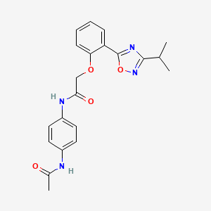 N-(4-acetamidophenyl)-2-(2-(3-isopropyl-1,2,4-oxadiazol-5-yl)phenoxy)acetamide