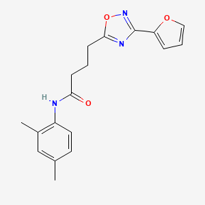 molecular formula C18H19N3O3 B7718864 N-(2,4-dimethylphenyl)-4-(3-(furan-2-yl)-1,2,4-oxadiazol-5-yl)butanamide 