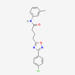 4-(3-(4-chlorophenyl)-1,2,4-oxadiazol-5-yl)-N-(m-tolyl)butanamide