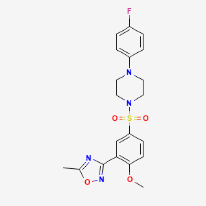 3-(5-((4-(4-fluorophenyl)piperazin-1-yl)sulfonyl)-2-methoxyphenyl)-5-methyl-1,2,4-oxadiazole