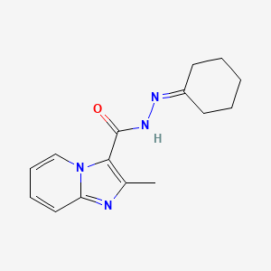 molecular formula C15H18N4O B7718914 N'-cyclohexylidene-2-methylimidazo[1,2-a]pyridine-3-carbohydrazide 