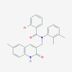 2-bromo-N-(2,3-dimethylphenyl)-N-((2-hydroxy-6-methylquinolin-3-yl)methyl)benzamide