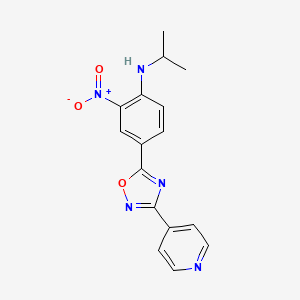 2-Nitro-N-(propan-2-YL)-4-[3-(pyridin-4-YL)-1,2,4-oxadiazol-5-YL]aniline