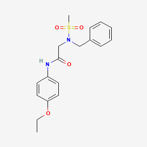 molecular formula C18H22N2O4S B7718963 2-(N-benzylmethylsulfonamido)-N-(4-ethoxyphenyl)acetamide 