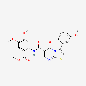 molecular formula C24H21N3O7S B7718977 N-(2-ethylphenyl)-3-(3-methoxyphenyl)-5-oxo-5H-[1,3]thiazolo[3,2-a]pyrimidine-6-carboxamide 