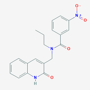 molecular formula C20H19N3O4 B7719008 N-((2-hydroxyquinolin-3-yl)methyl)-3-nitro-N-propylbenzamide 